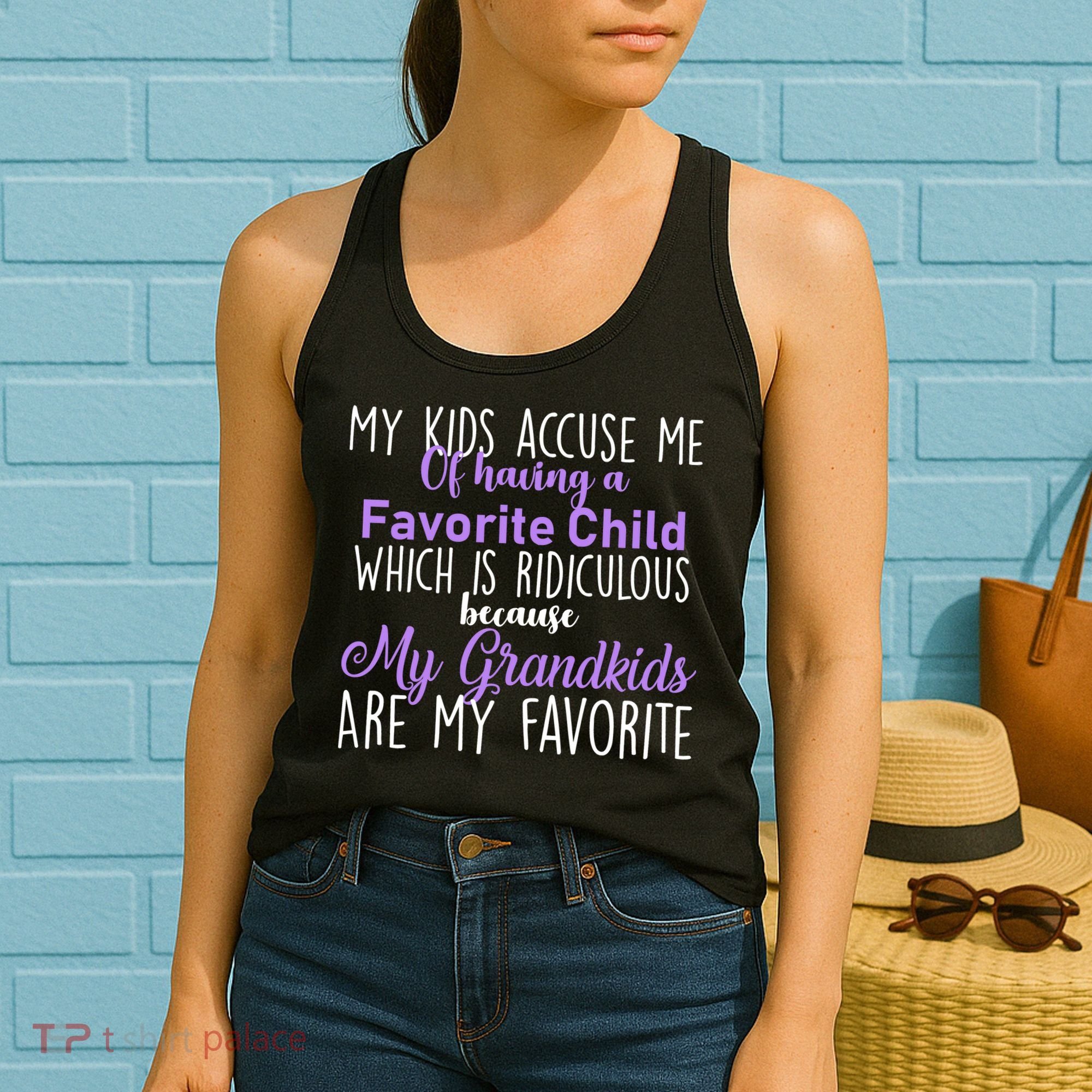 My Grandkids Are My Favorite Funny Grandparents Women's Tank Top