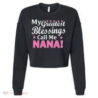 My Greatest Blessings Call Me Nana Cropped Pullover Crew thumb 0
