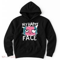 My Happy Cat Face Grumpy Hoodie thumb 0