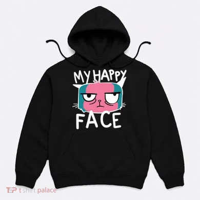 My Happy Cat Face Grumpy Hoodie