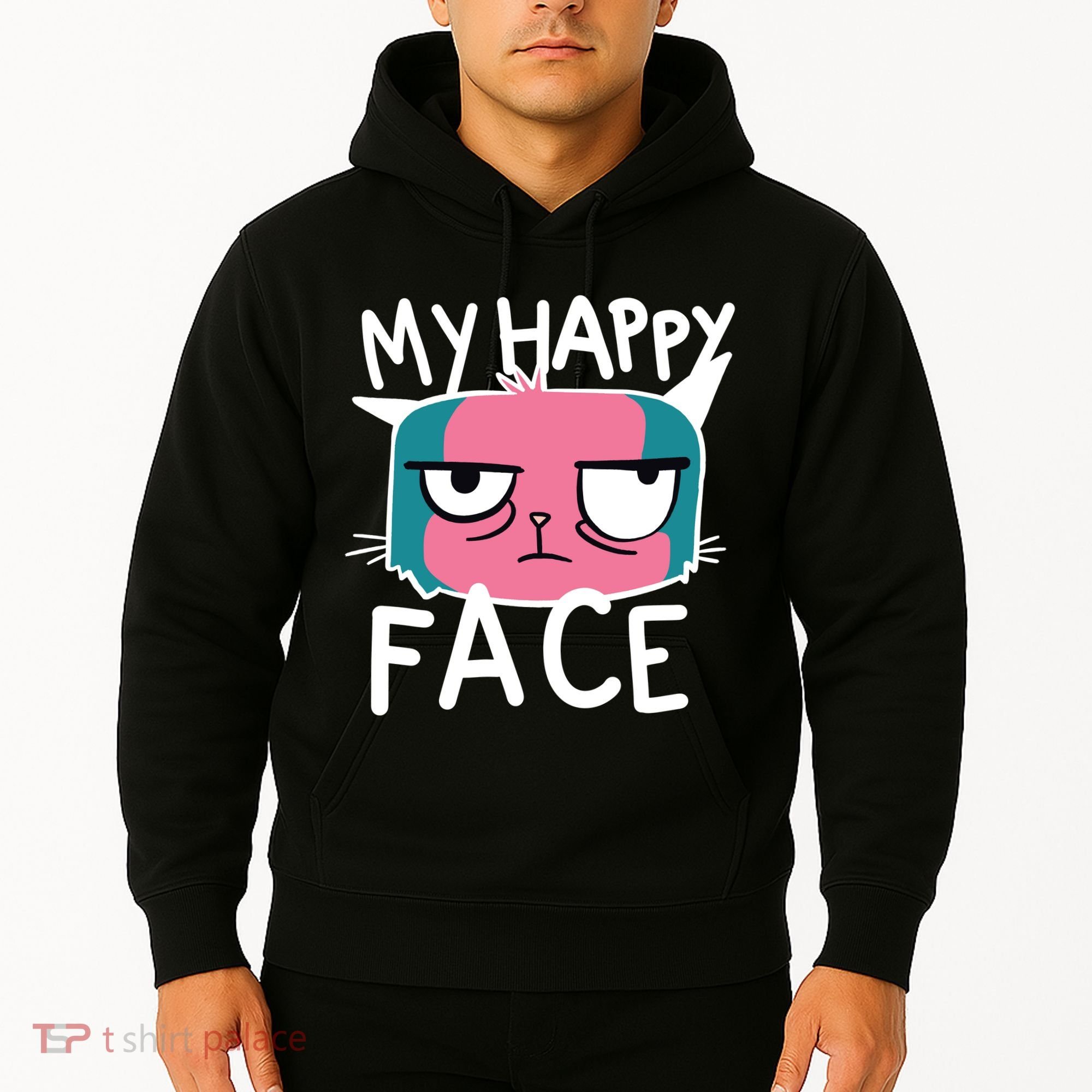 My Happy Cat Face Grumpy Hoodie