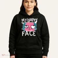 My Happy Cat Face Grumpy Hoodie thumb 5