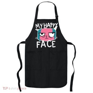 My Happy Cat Face Grumpy Apron