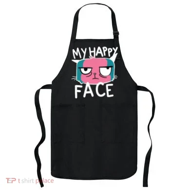 My Happy Cat Face Grumpy Apron