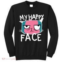 My Happy Cat Face Grumpy Sweatshirt thumb 0