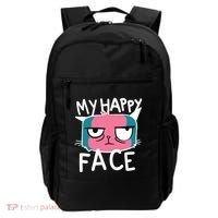 My Happy Cat Face Grumpy Backpack thumb 0
