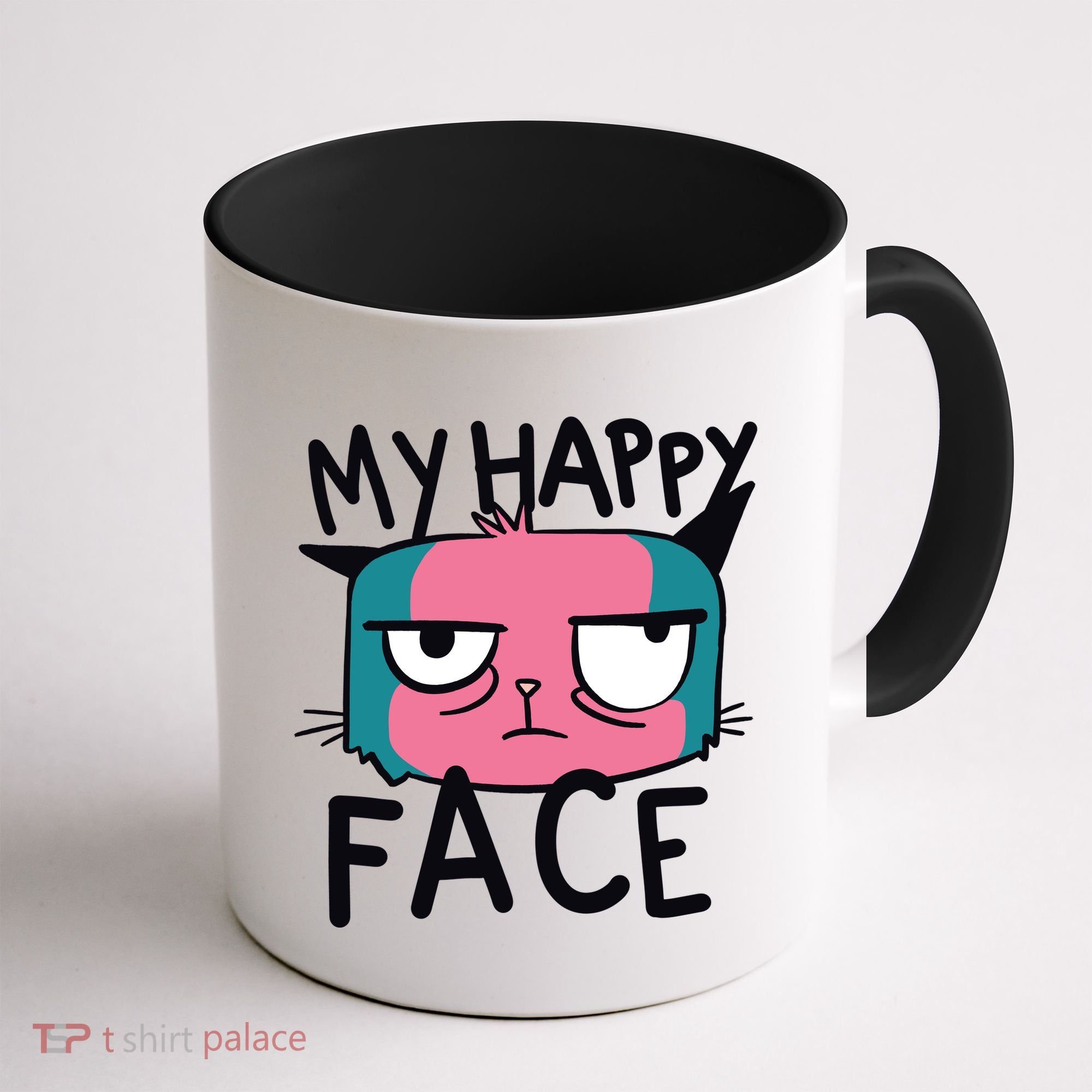 My Happy Cat Face Grumpy Coffee Mug