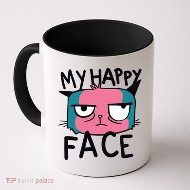 My Happy Cat Face Grumpy Coffee Mug