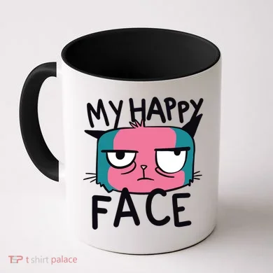 My Happy Cat Face Grumpy Coffee Mug