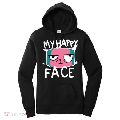 My Happy Cat Face Grumpy Women's Hoodie