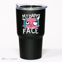 My Happy Cat Face Grumpy Tumbler thumb 0