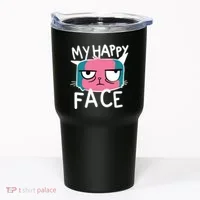 My Happy Cat Face Grumpy Tumbler thumb 0