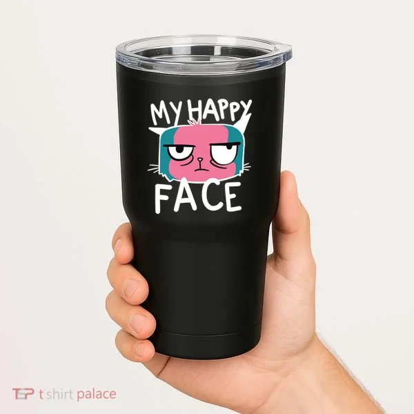 My Happy Cat Face Grumpy Tumbler