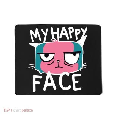 My Happy Cat Face Grumpy Mousepad