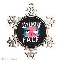 My Happy Cat Face Grumpy Ornament thumb 0