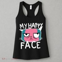 My Happy Cat Face Grumpy Women's Tank Top thumb 3