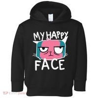 My Happy Cat Face Grumpy Toddler Hoodie thumb 0