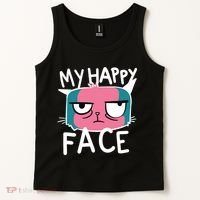 My Happy Cat Face Grumpy Tank Top thumb 2