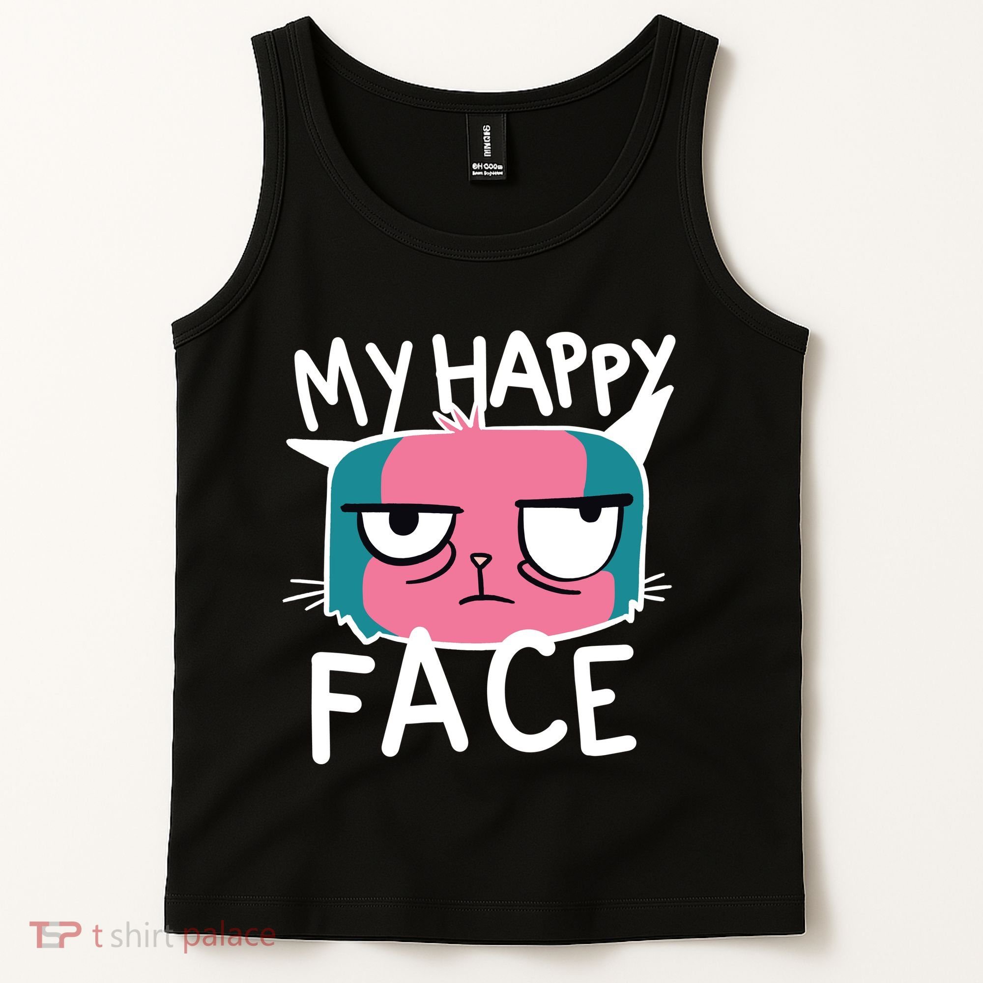 My Happy Cat Face Grumpy Tank Top
