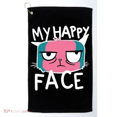 My Happy Cat Face Grumpy Golf Towel