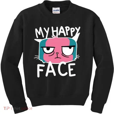 My Happy Cat Face Grumpy Kids Sweatshirt