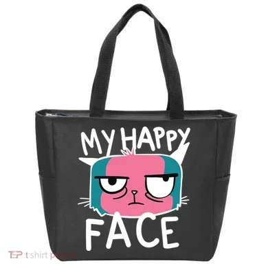 My Happy Cat Face Grumpy Tote Bag