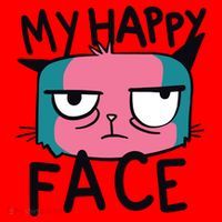 My Happy Cat Face Grumpy Santa Hat thumb 1