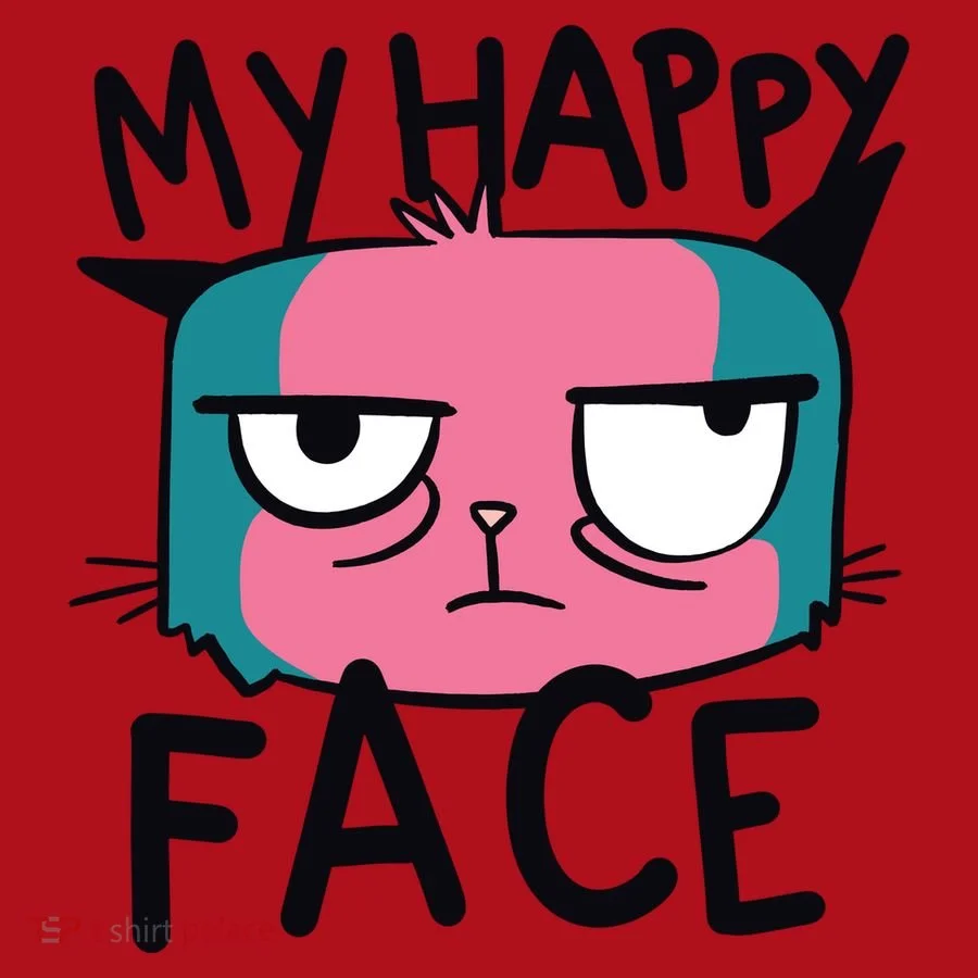 My Happy Cat Face Grumpy Christmas Stocking