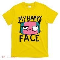 My Happy Cat Face Grumpy T-Shirt thumb 0