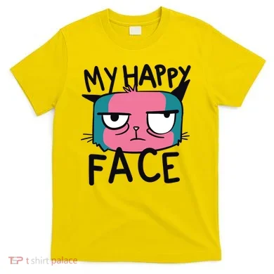 My Happy Cat Face Grumpy T-Shirt