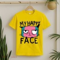 My Happy Cat Face Grumpy T-Shirt thumb 2