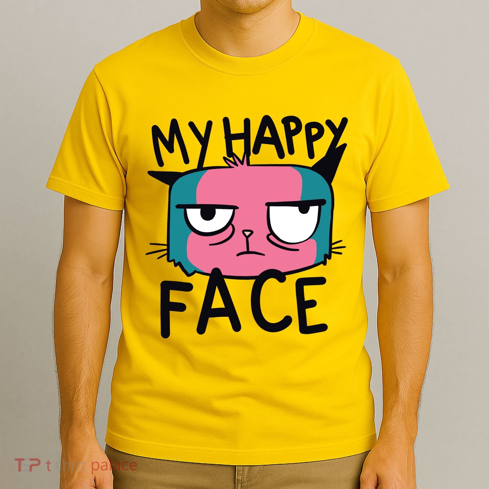 My Happy Cat Face Grumpy T-Shirt