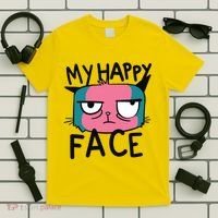 My Happy Cat Face Grumpy T-Shirt thumb 5