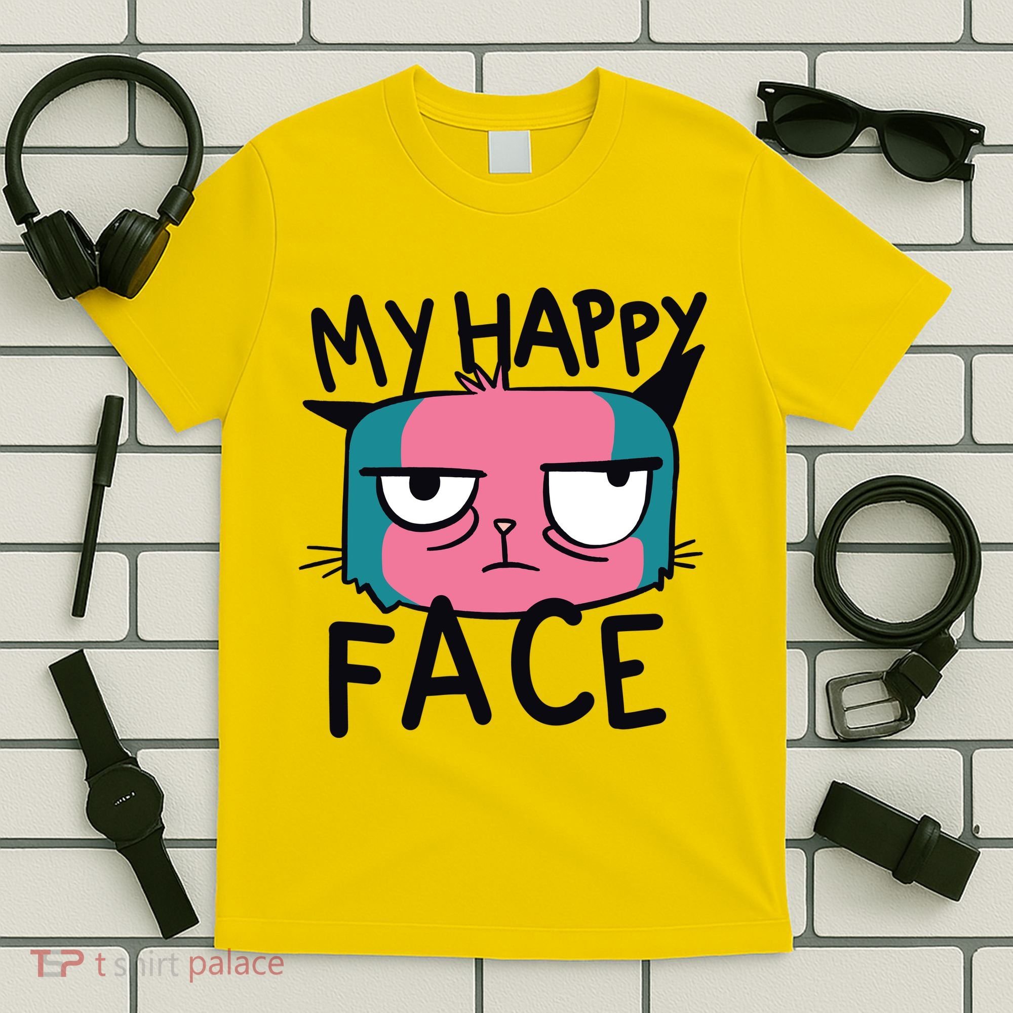 My Happy Cat Face Grumpy T-Shirt