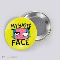 My Happy Cat Face Grumpy Button thumb 0