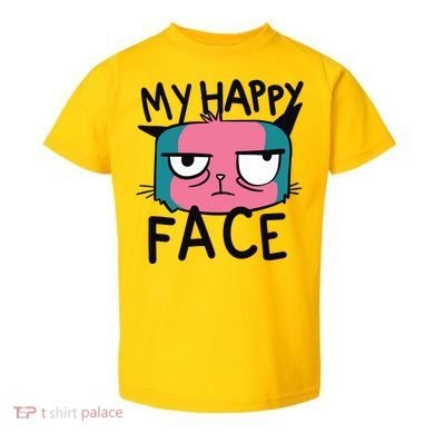 My Happy Cat Face Grumpy Toddler T-Shirt