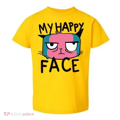 My Happy Cat Face Grumpy Toddler T-Shirt