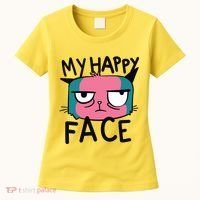 My Happy Cat Face Grumpy Women's T-Shirt thumb 0