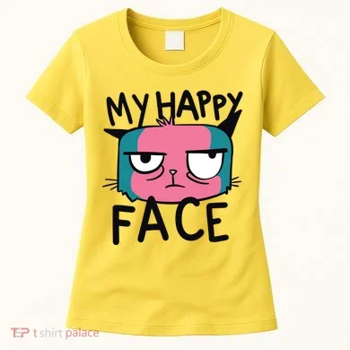 My Happy Cat Face Grumpy Women's T-Shirt
