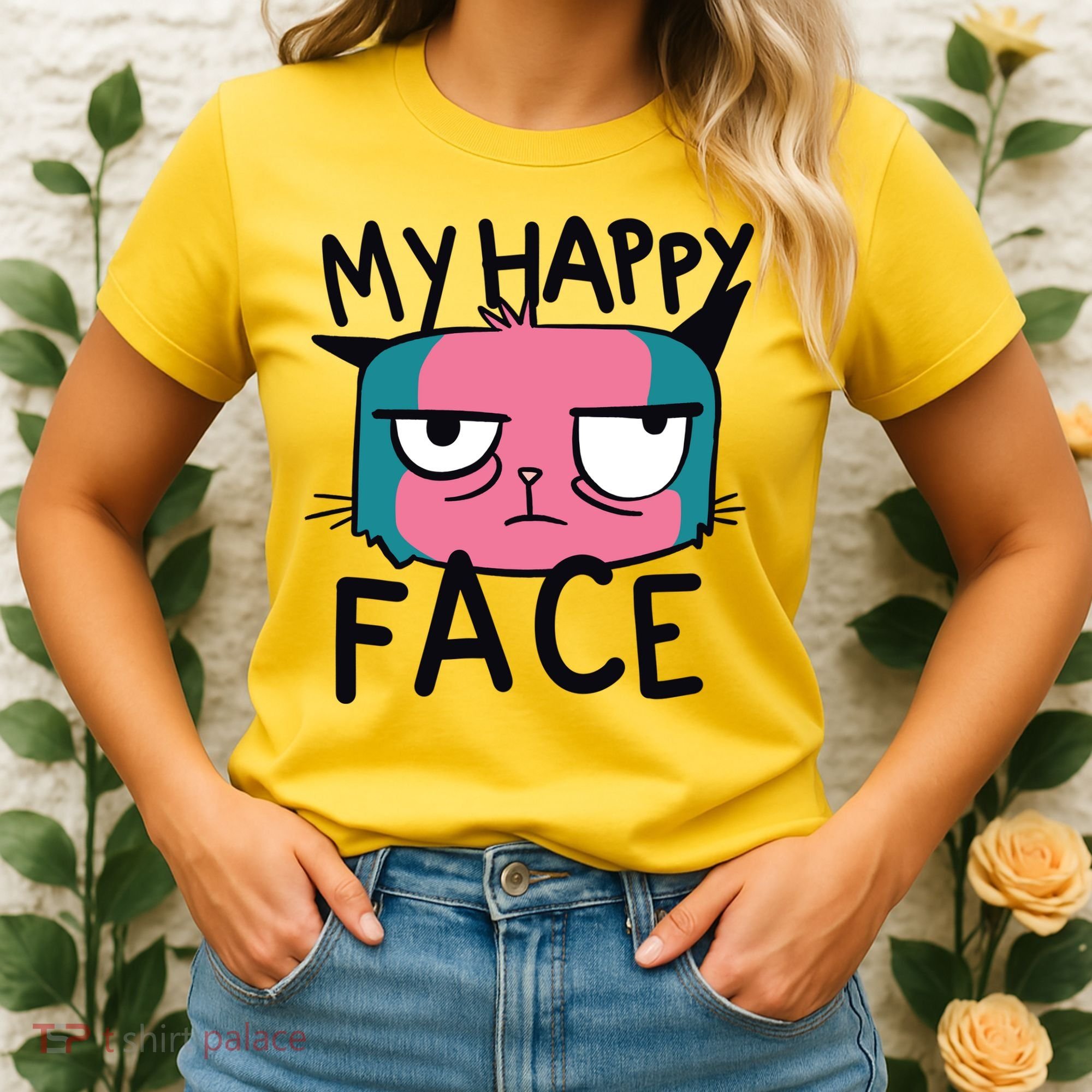My Happy Cat Face Grumpy Women's T-Shirt