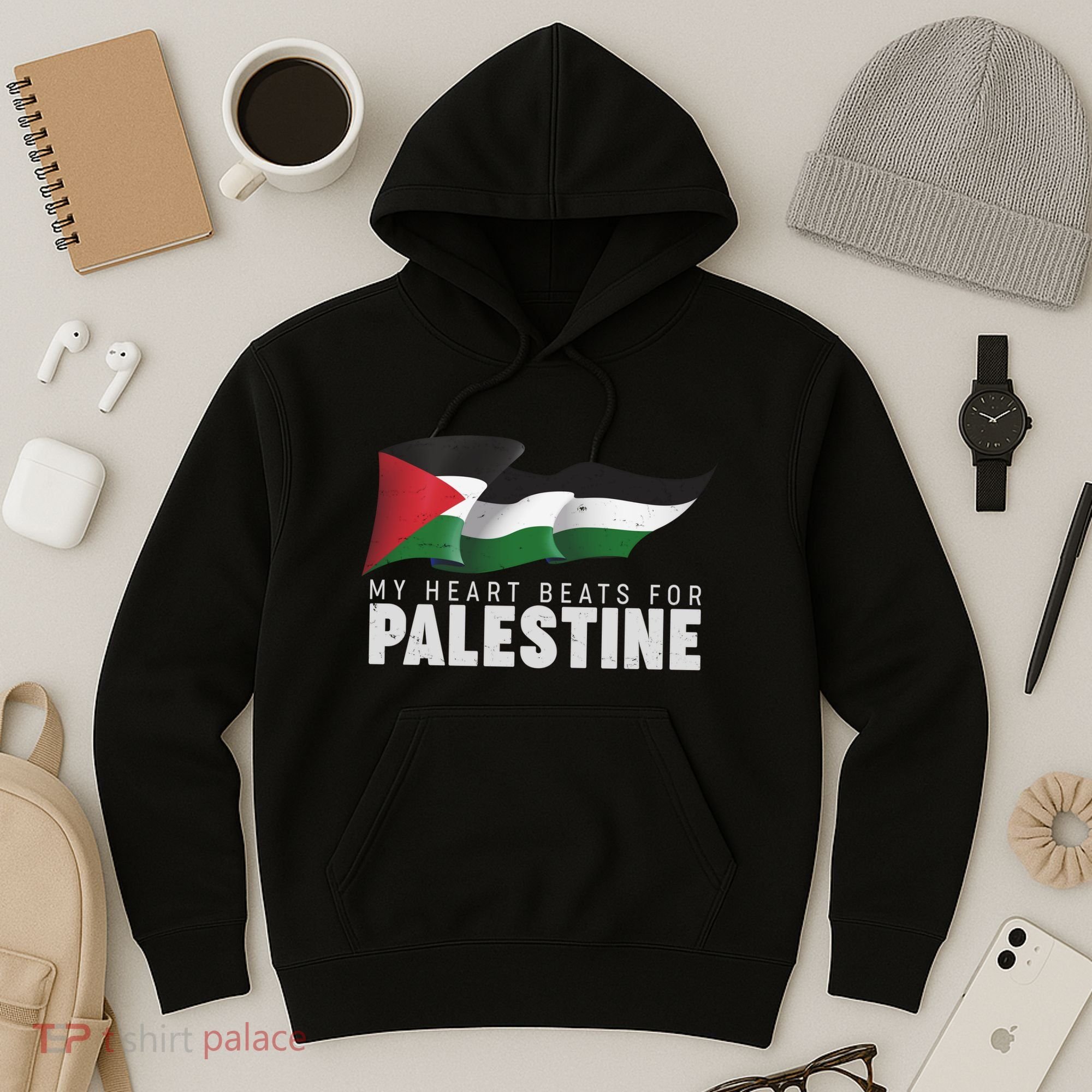 My Heart Beats For Palestine  Hoodie