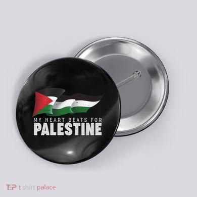 My Heart Beats For Palestine  Button