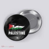 My Heart Beats For Palestine  Button thumb 0