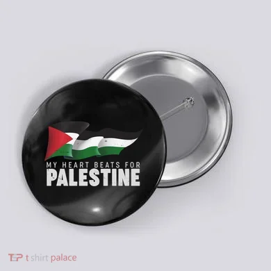 My Heart Beats For Palestine  Button