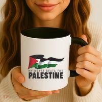 My Heart Beats For Palestine  Coffee Mug thumb 3