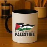 My Heart Beats For Palestine  Coffee Mug thumb 4
