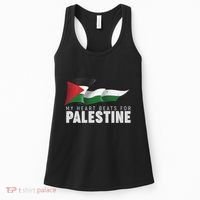 My Heart Beats For Palestine  Women's Tank Top thumb 0