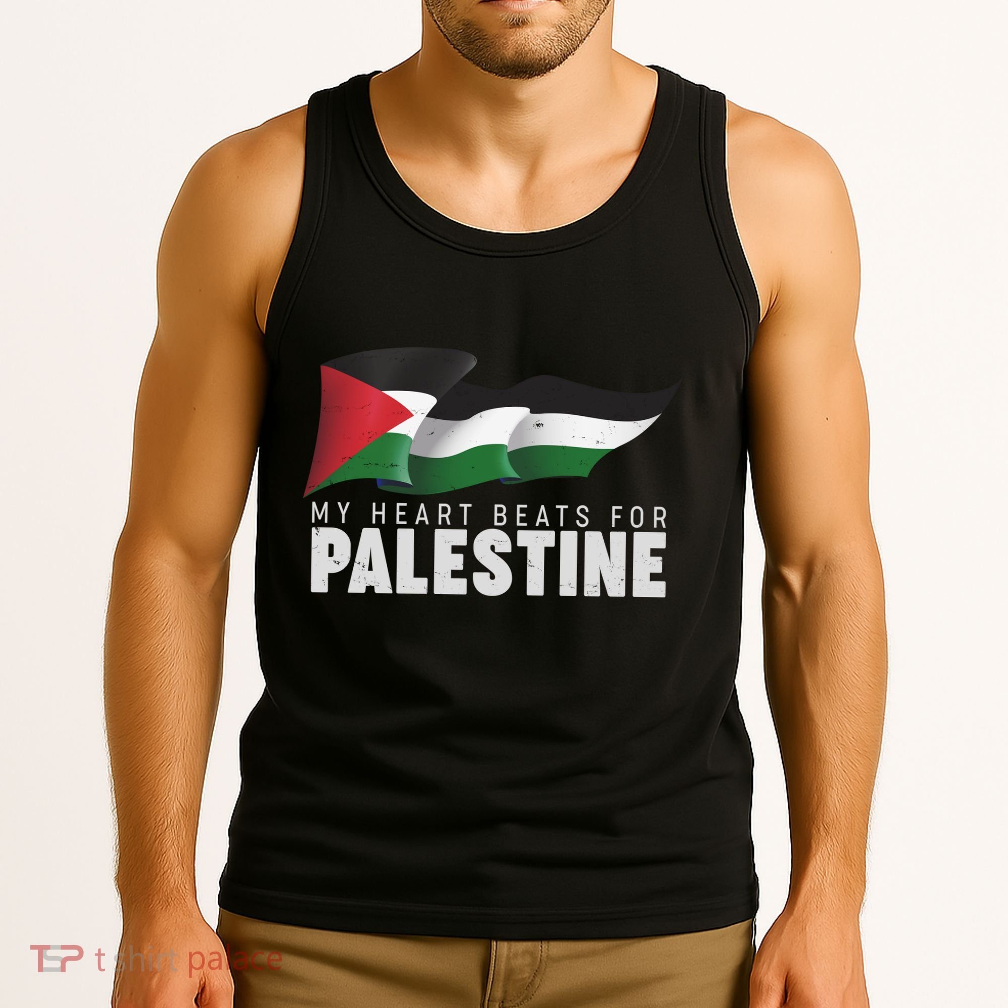 My Heart Beats For Palestine  Tank Top