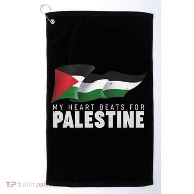 My Heart Beats For Palestine  Golf Towel
