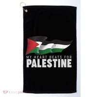 My Heart Beats For Palestine  Golf Towel thumb 0